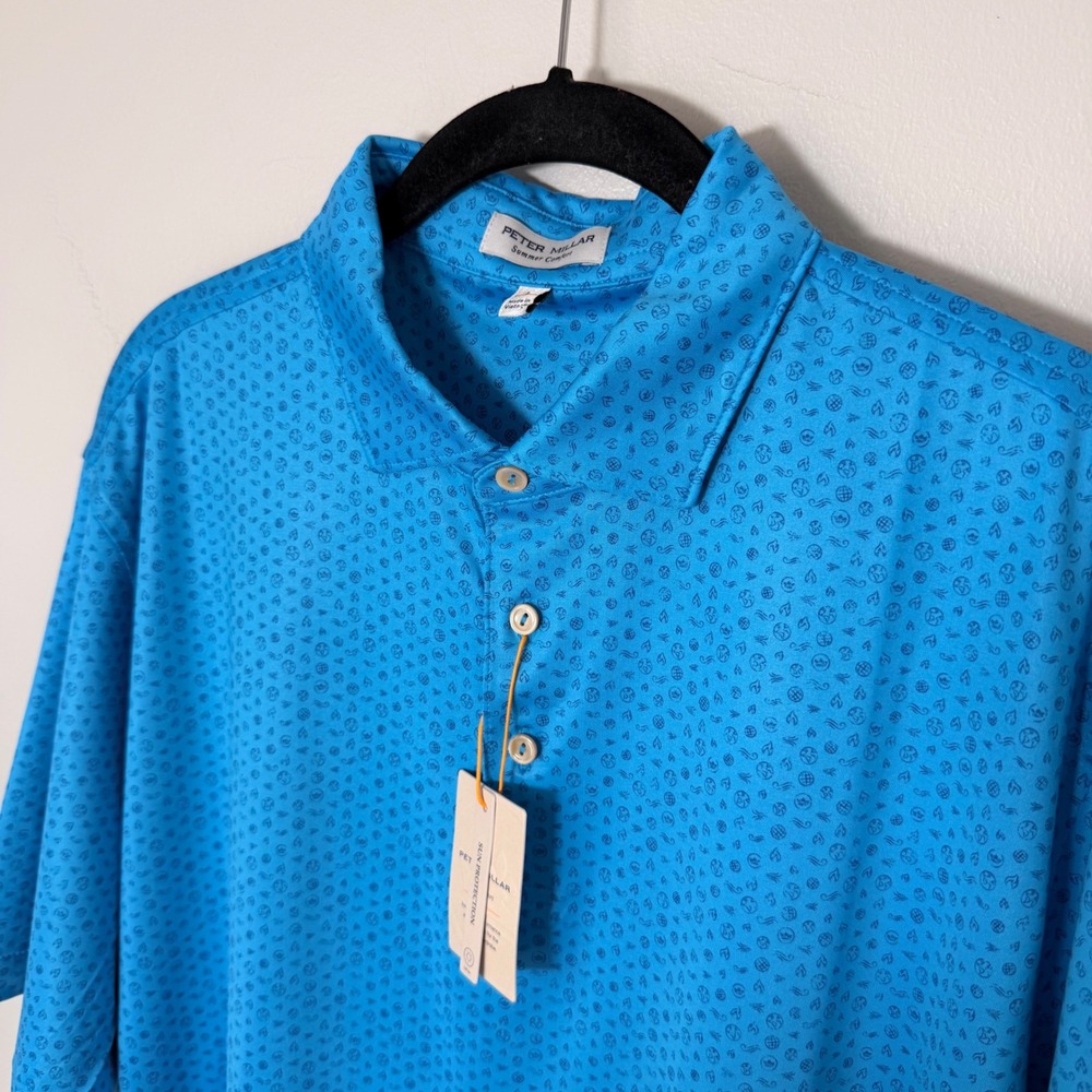 Peter Millar Crown Sport Summer Comfort Golf Polo Shirt (LG) NEW Lightweight - Picture 4 of 16